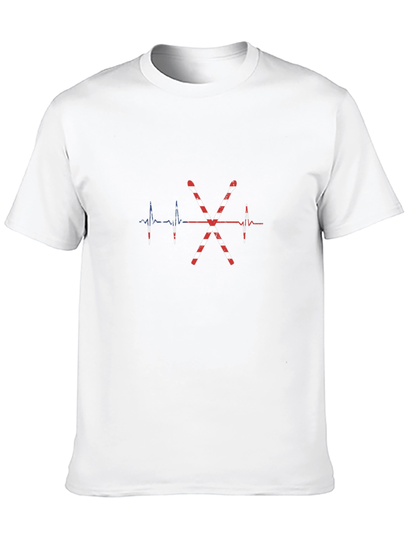 Drum Sticks Heartbeat USA Flag T-Shirt
