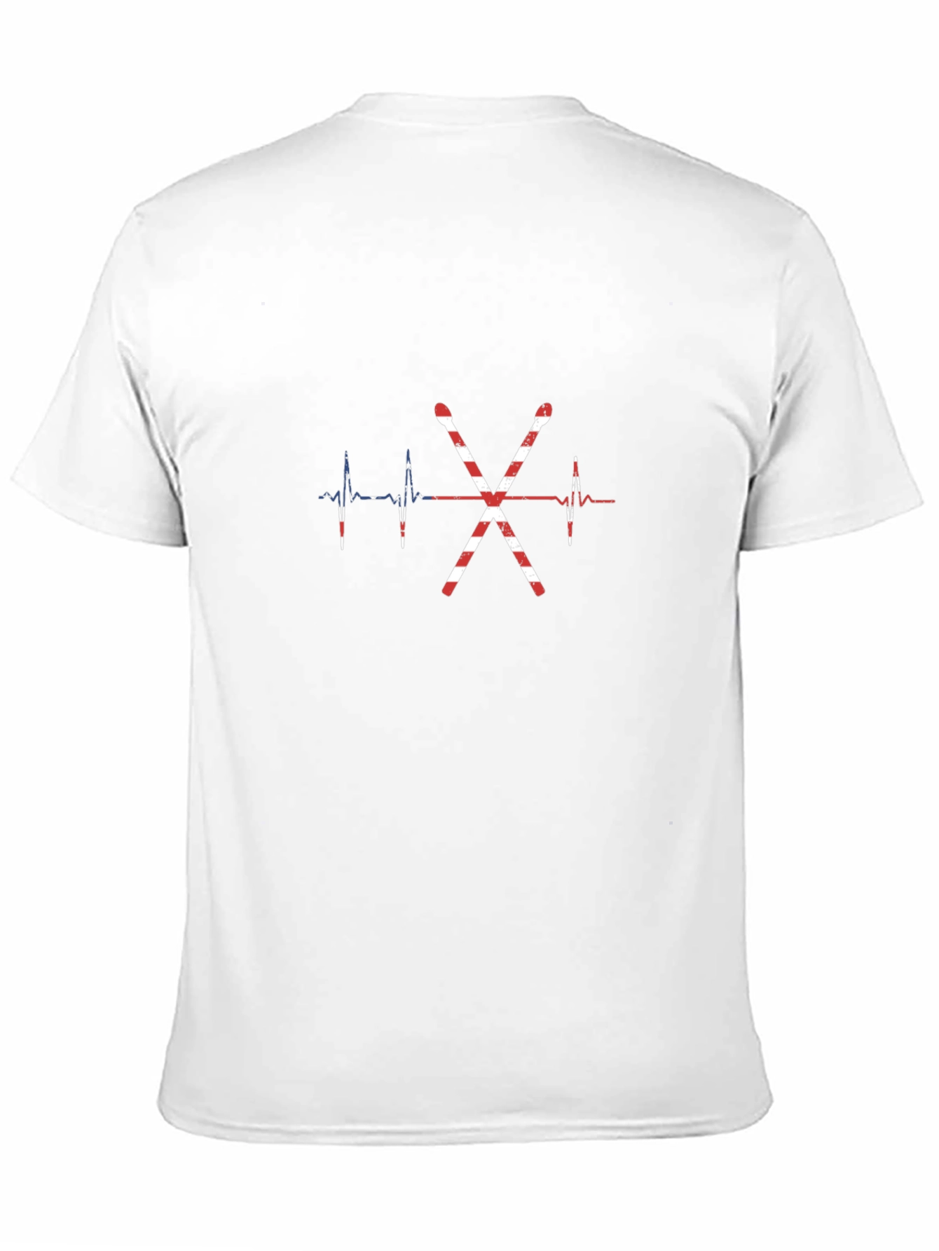 Drum Sticks Heartbeat USA Flag T-Shirt