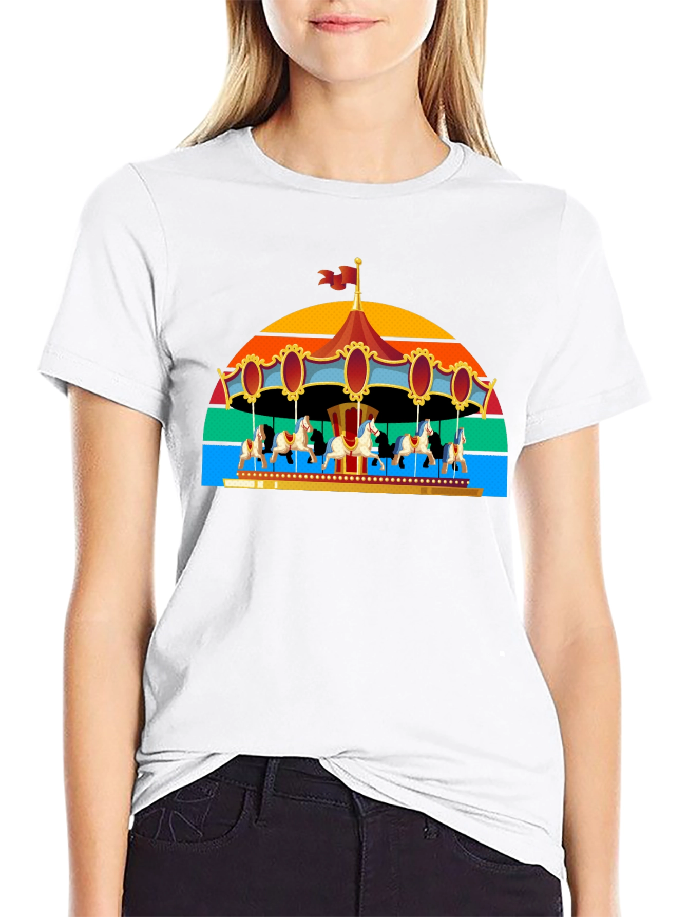 Retro Carousel Horse T-Shirt
