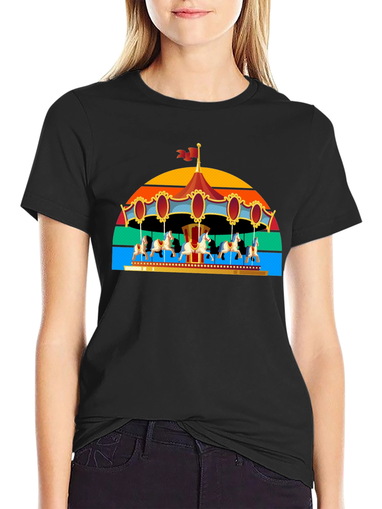 Retro Carousel Horse T-Shirt