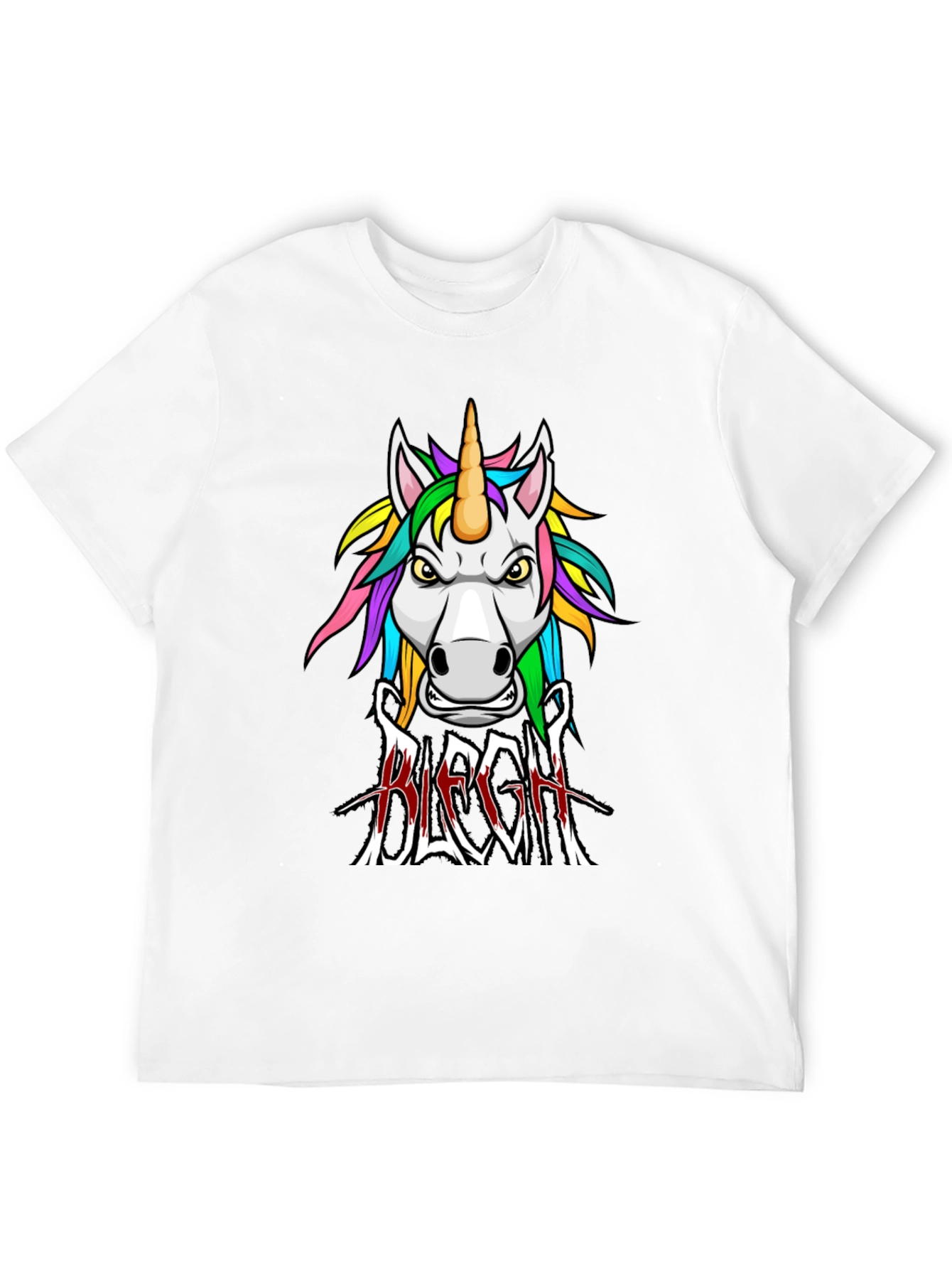 Unicorn BLEGH! Graphic Tee - Black