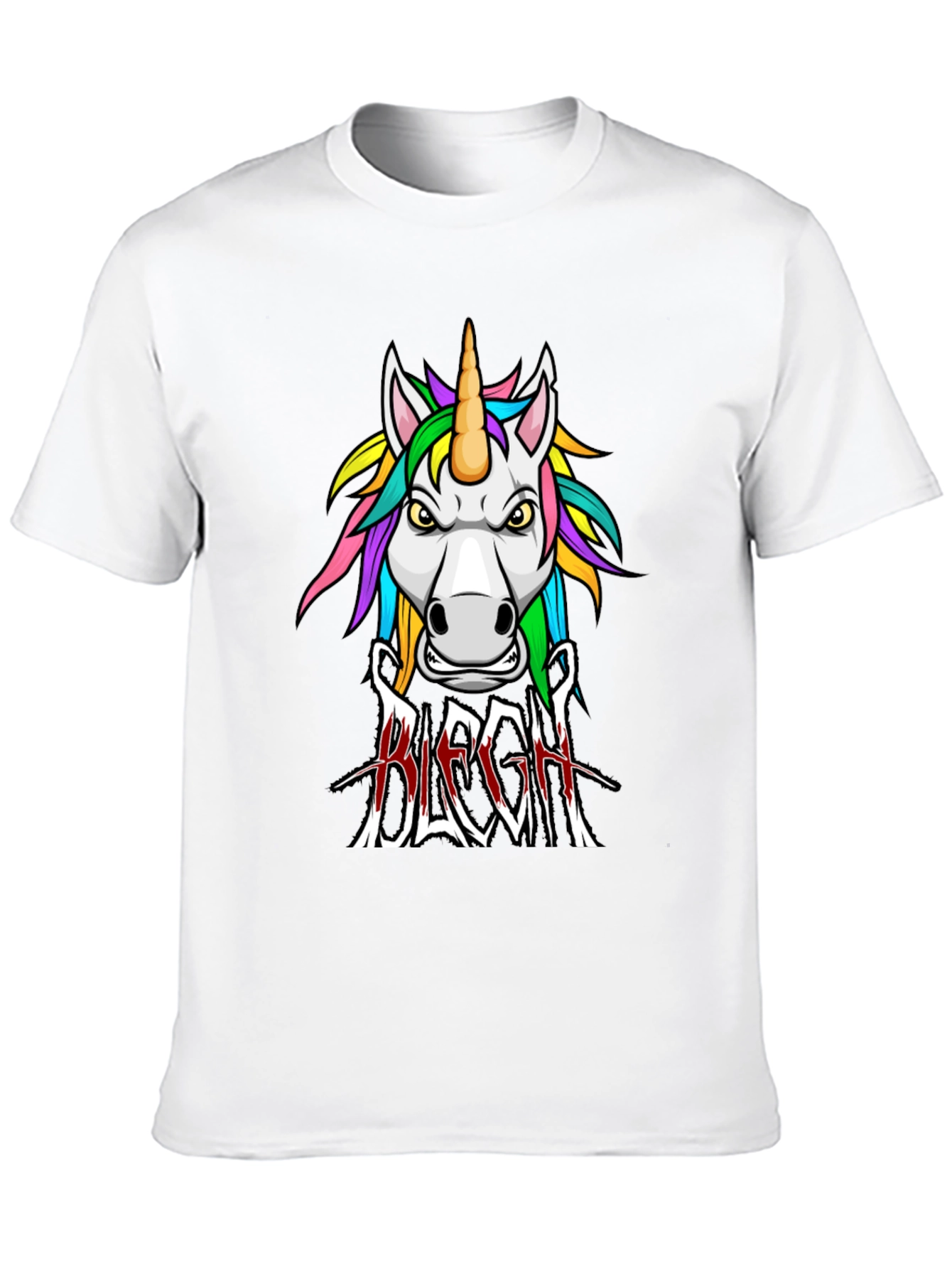 Unicorn BLEGH! Graphic Tee - Black