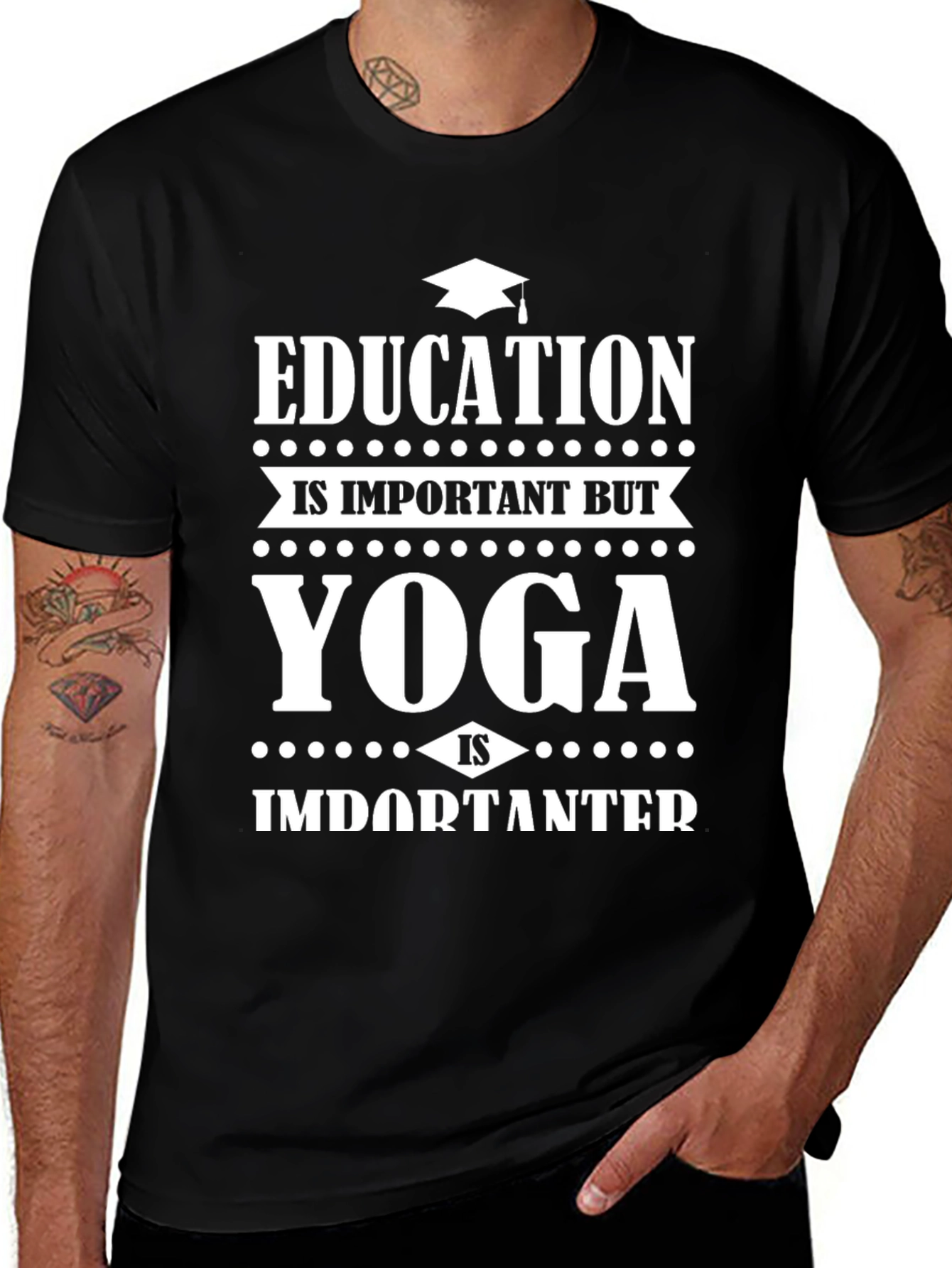 Yoga is Importanter T-Shirt - Funny Workout Tee