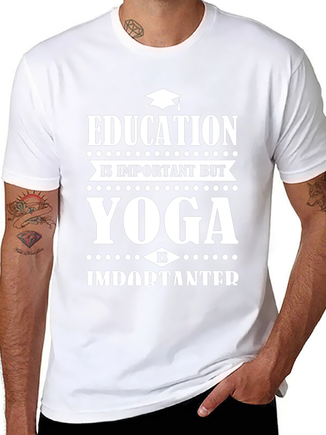 Yoga is Importanter T-Shirt - Funny Workout Tee