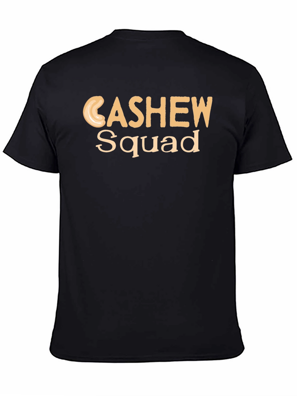Cashew Squad Graphic Tee - Black Cotton T-Shirt