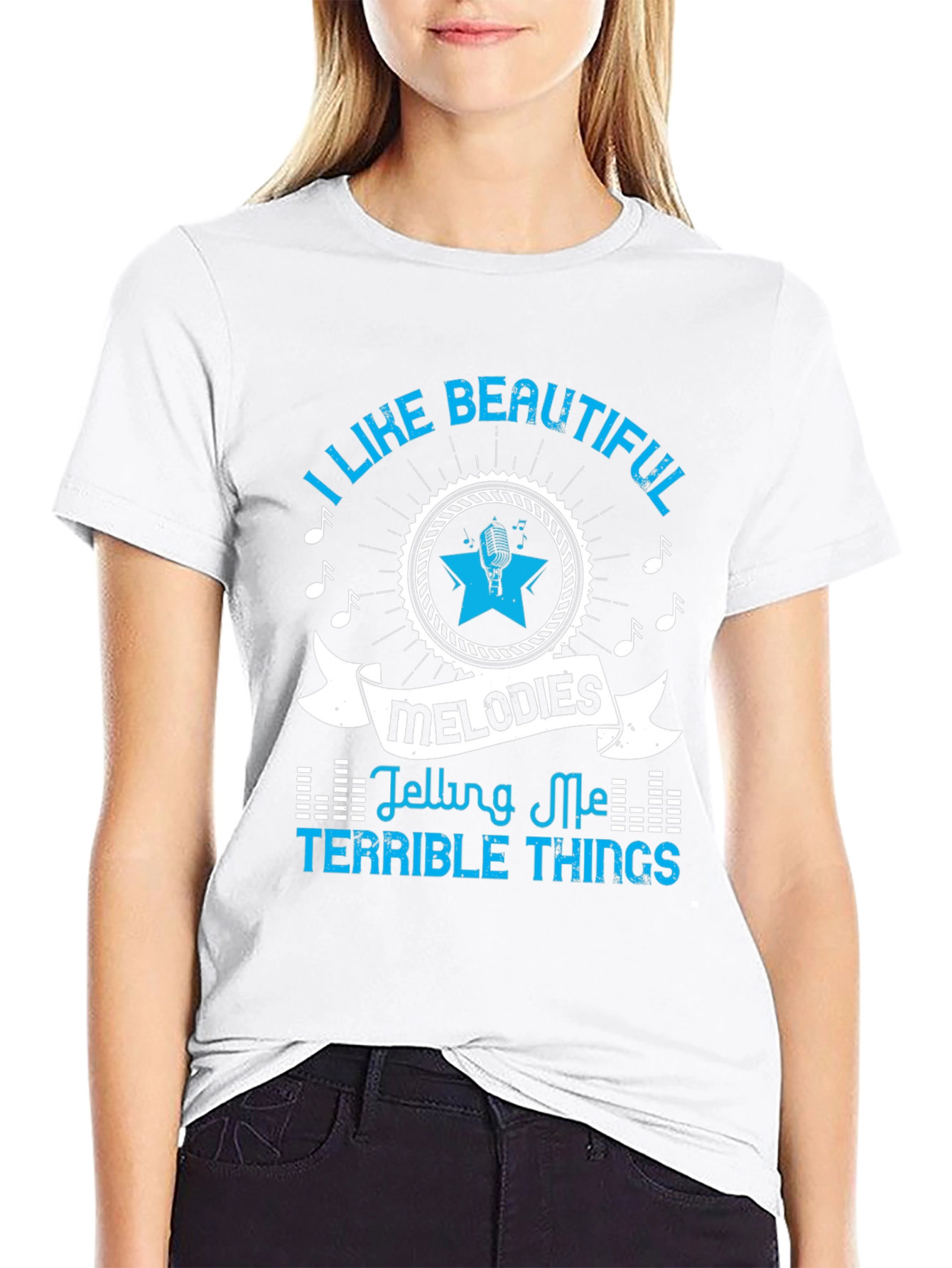 Beautiful Melodies Tee - Black Graphic T-Shirt