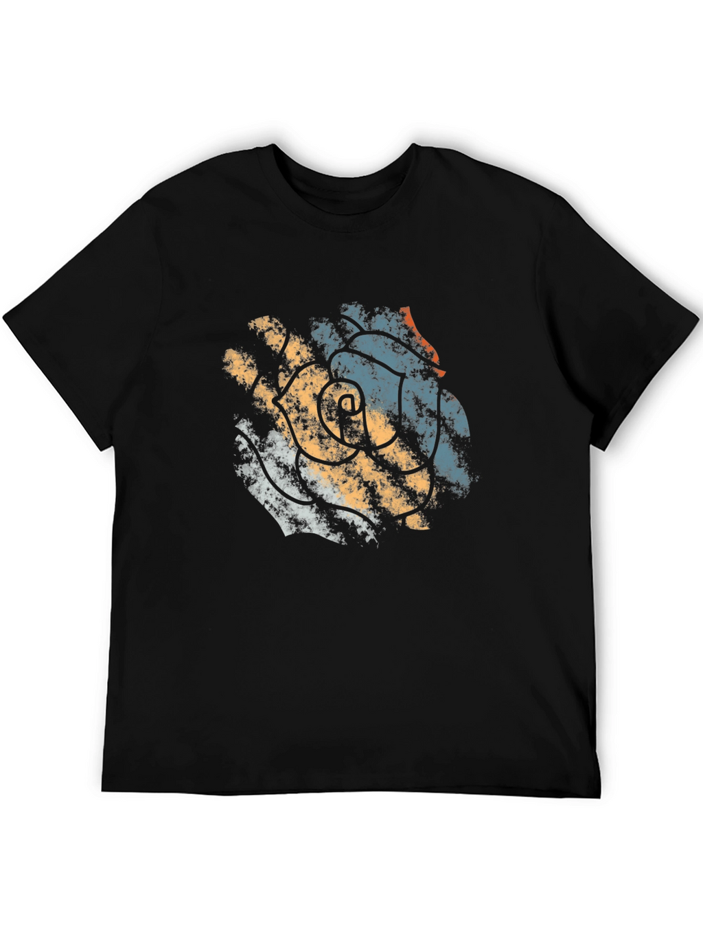 Abstract Floral Graphic Tee - Modern Mens T-Shirt