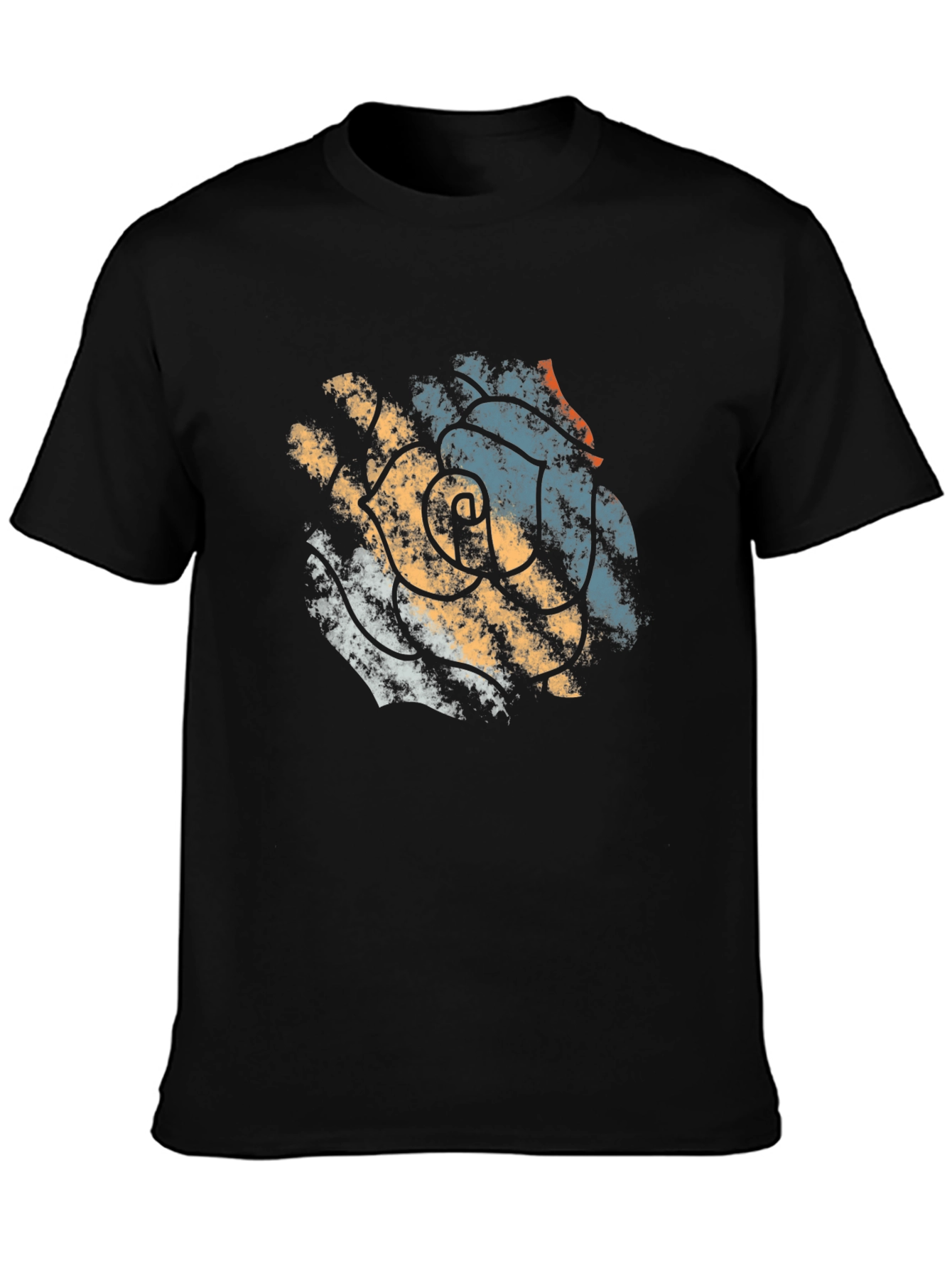 Abstract Floral Graphic Tee - Modern Mens T-Shirt