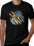 Abstract Floral Graphic Tee - Modern Mens T-Shirt