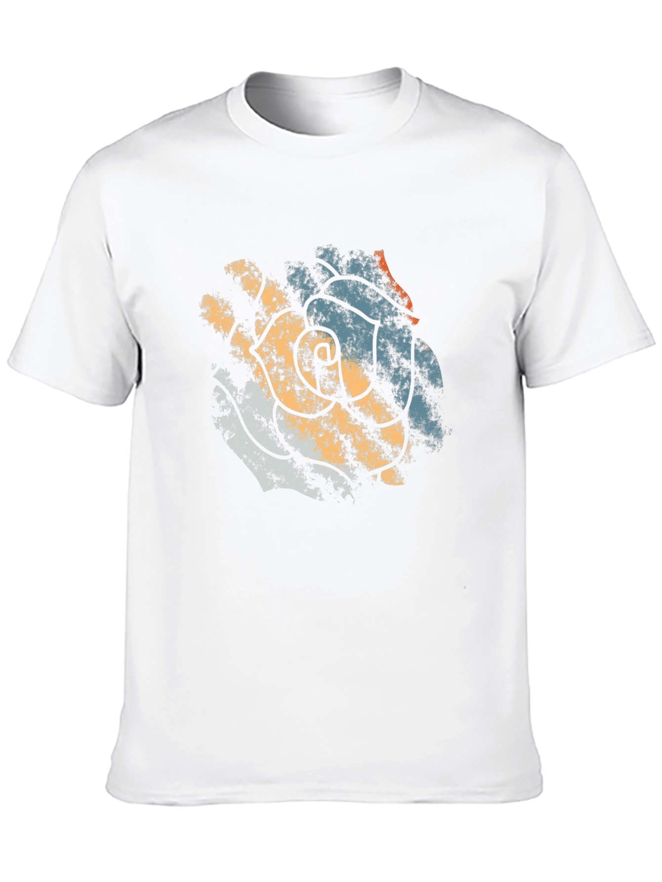 Abstract Floral Graphic Tee - Modern Mens T-Shirt