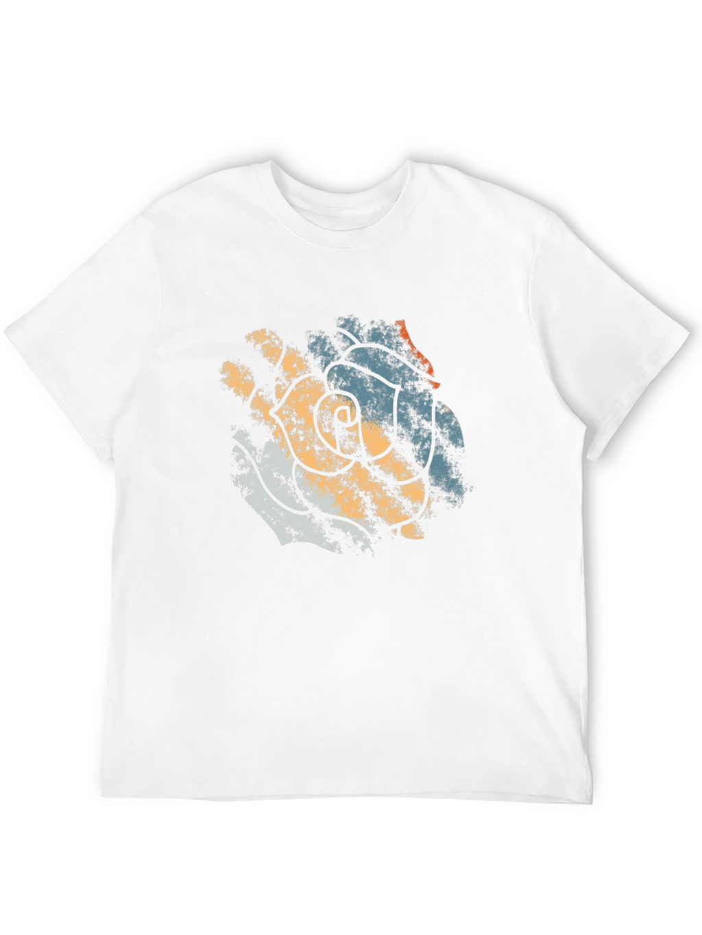 Abstract Floral Graphic Tee - Modern Mens T-Shirt