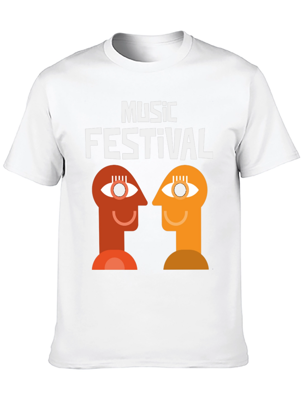 Music Festival Graphic Tee - Abstract Head Design
