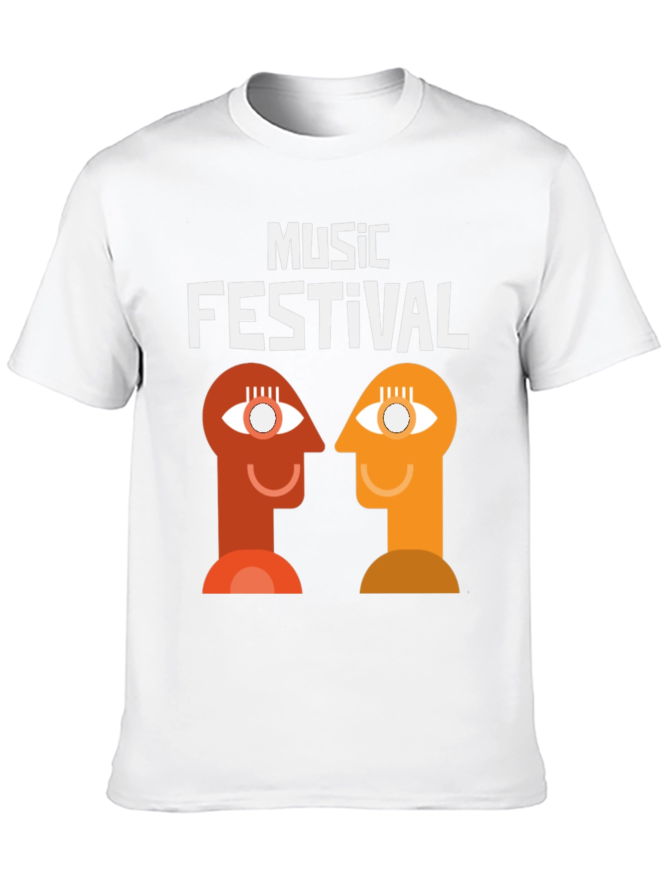 Music Festival Graphic Tee - Abstract Head Design