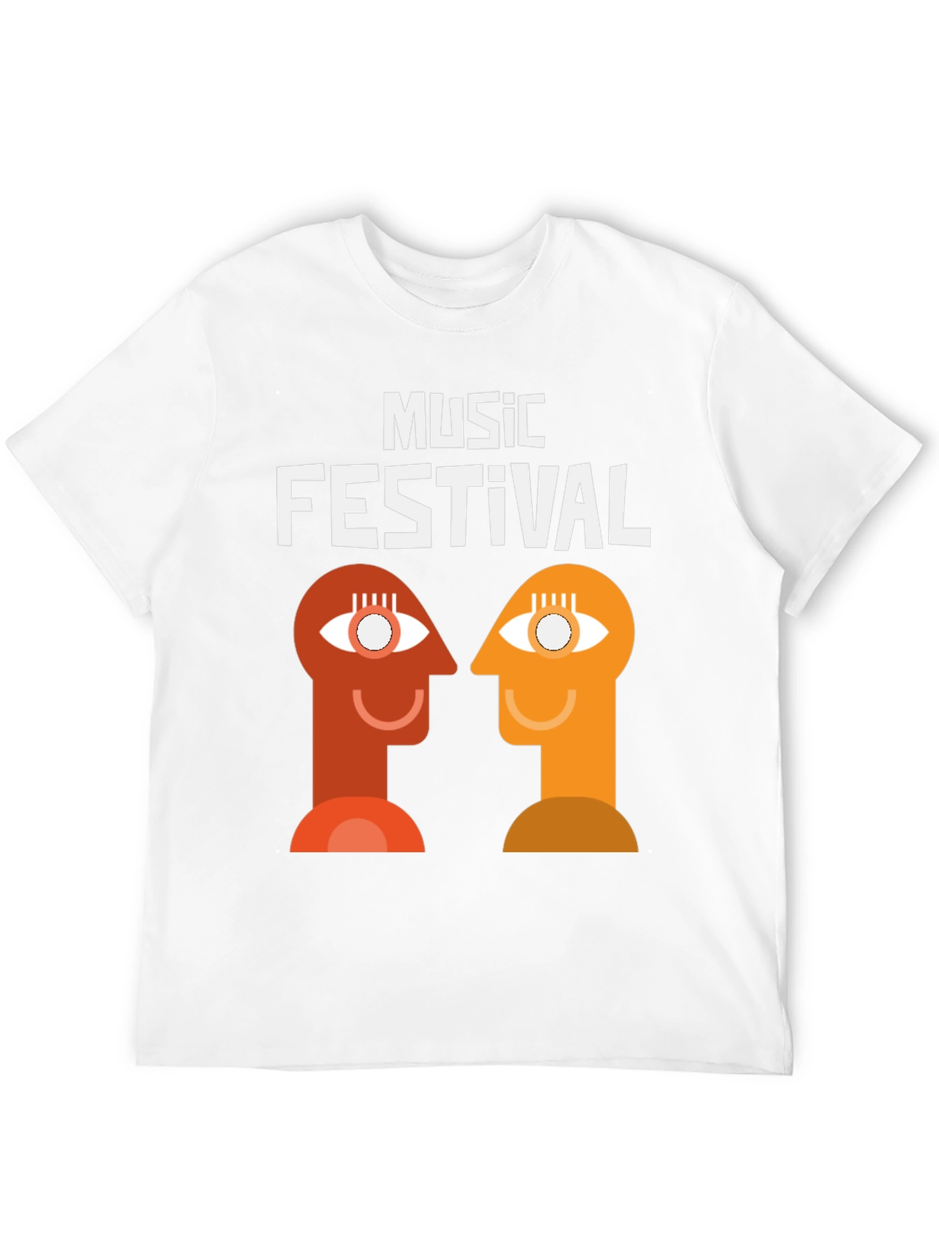 Music Festival Graphic Tee - Abstract Head Design
