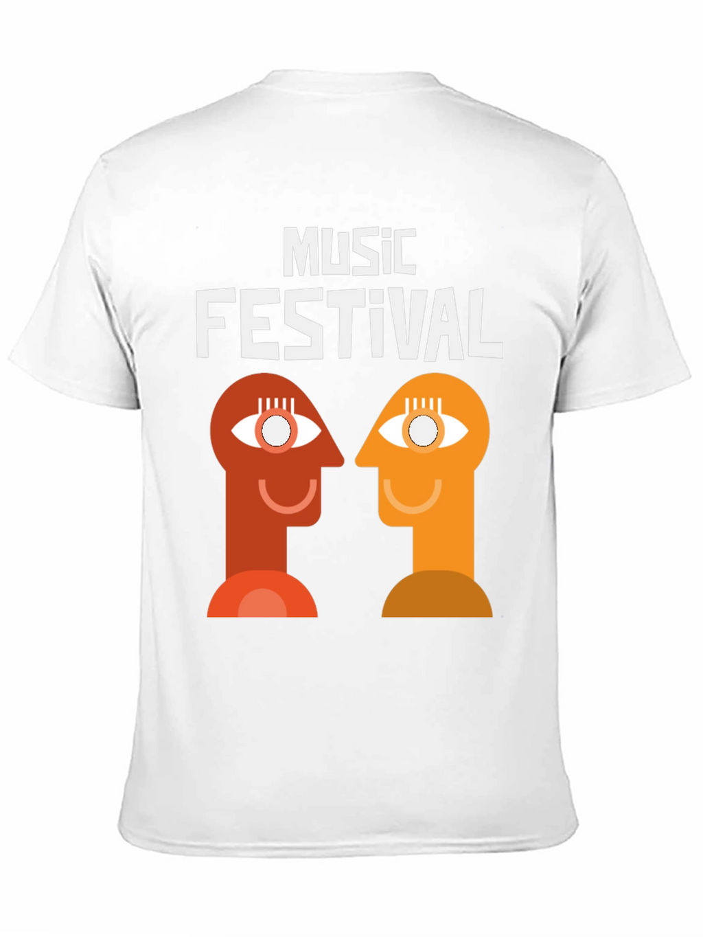 Music Festival Graphic Tee - Abstract Head Design