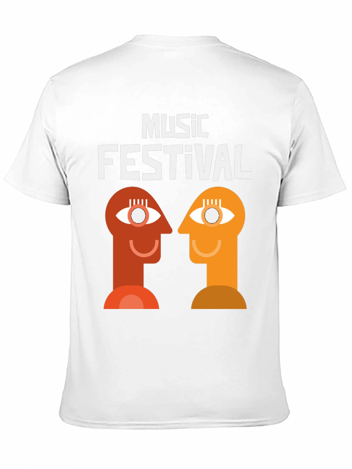 Music Festival Graphic Tee - Abstract Head Design