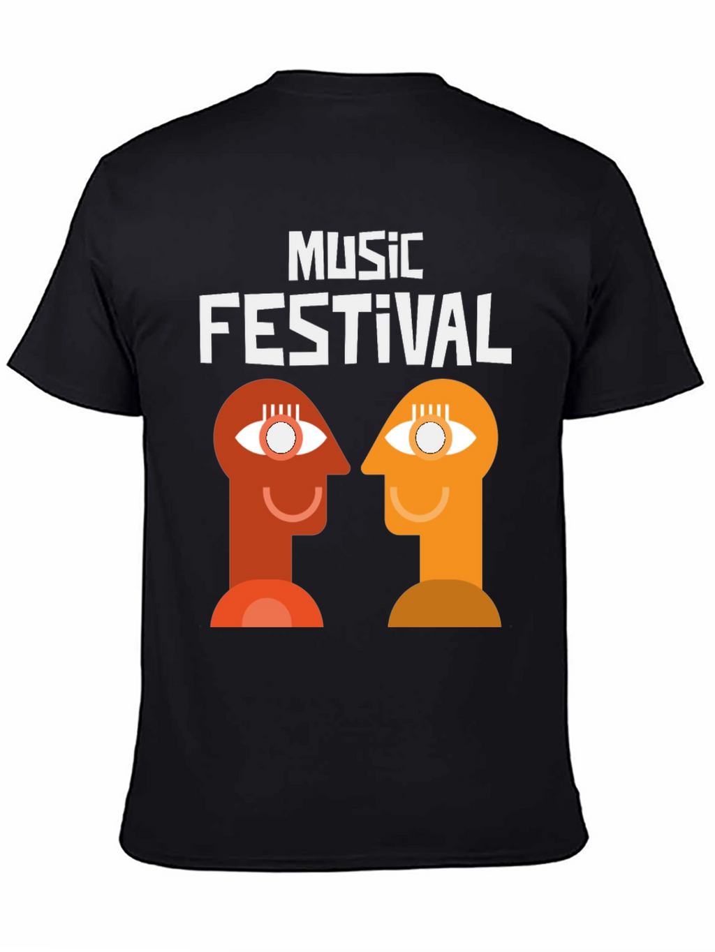 Music Festival Graphic Tee - Abstract Head Design