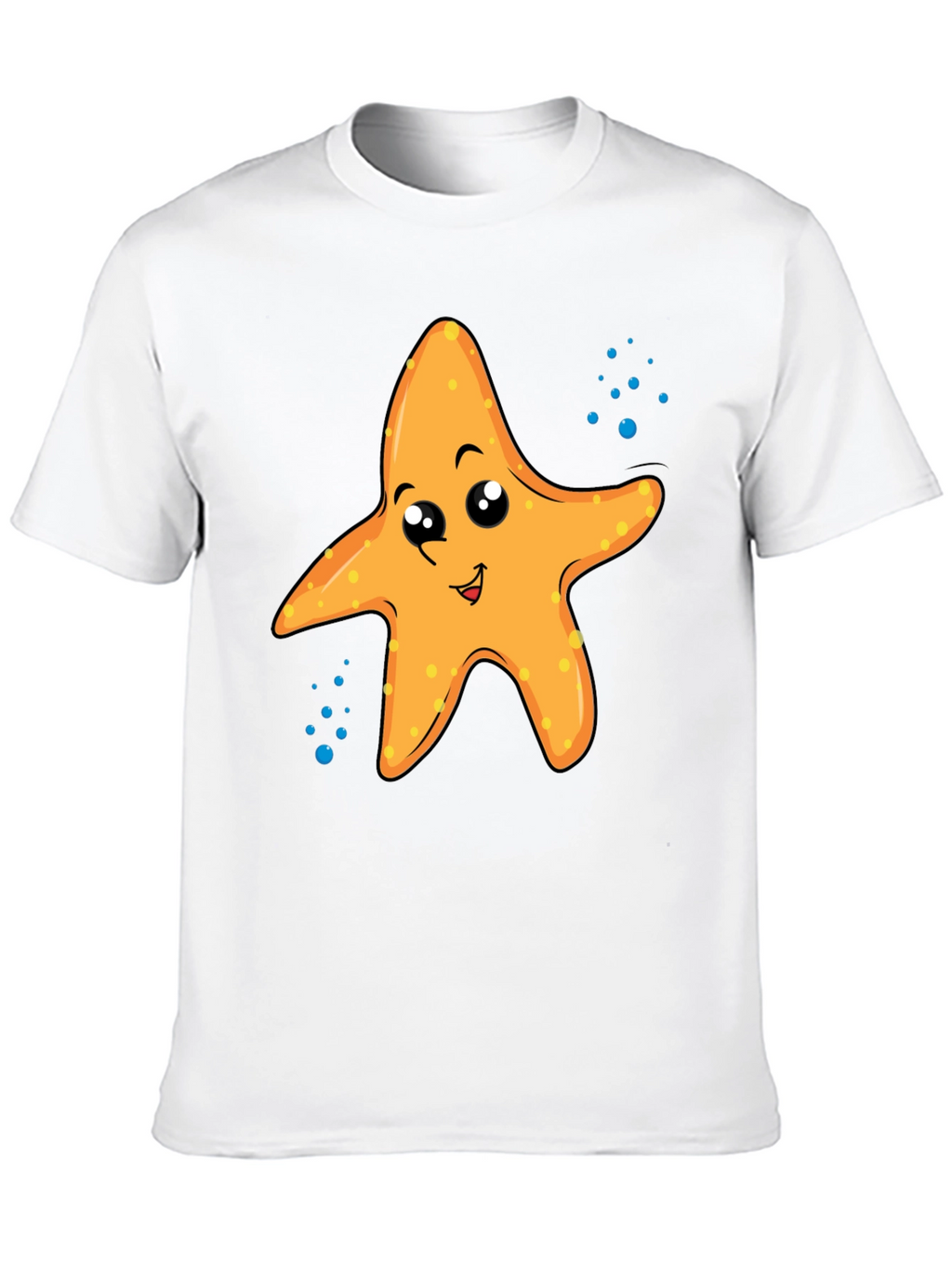 Cute Starfish Graphic Tee - Black