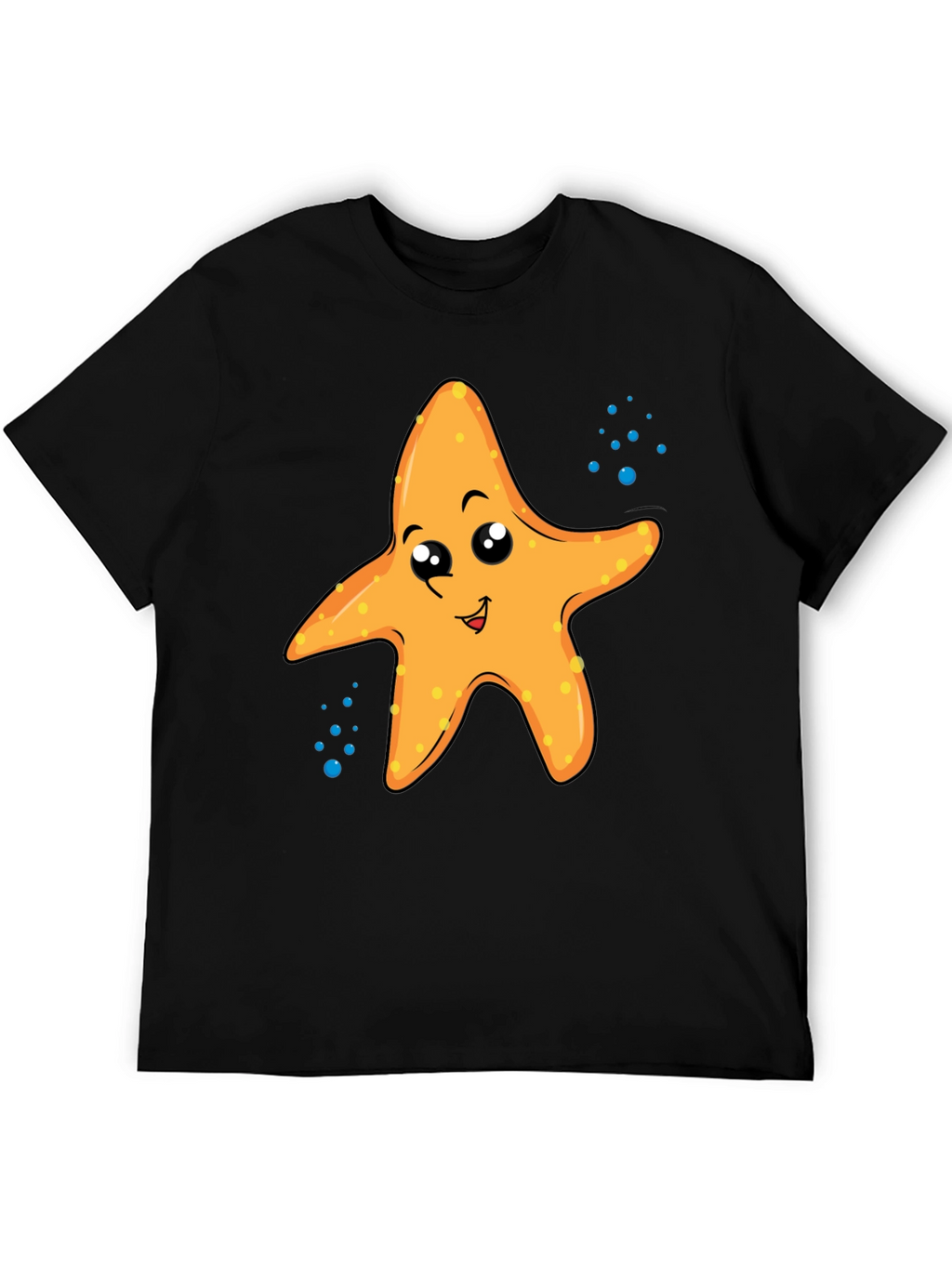 Cute Starfish Graphic Tee - Black