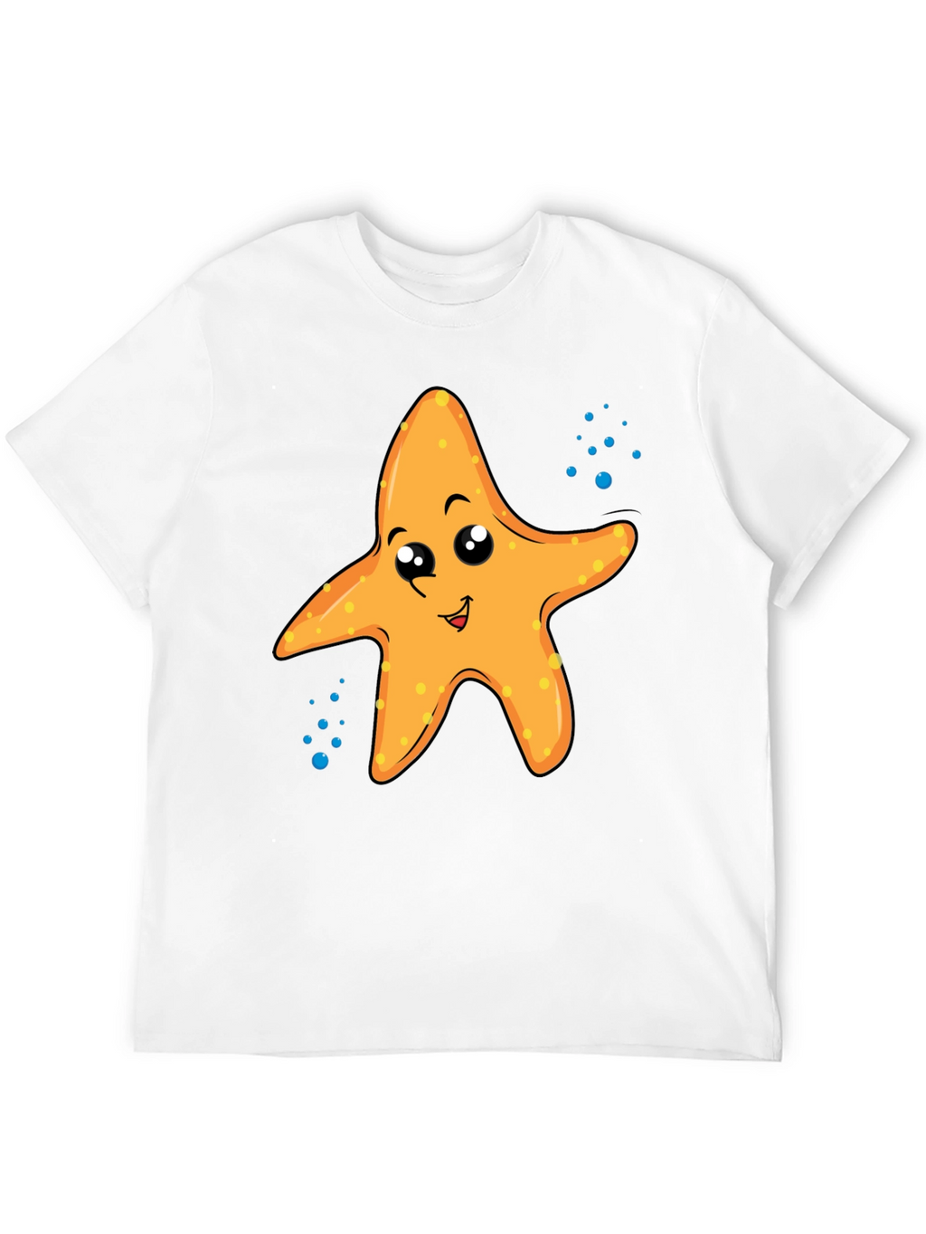 Cute Starfish Graphic Tee - Black
