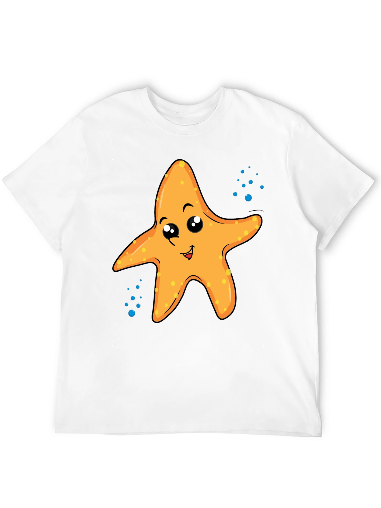 Cute Starfish Graphic Tee - Black