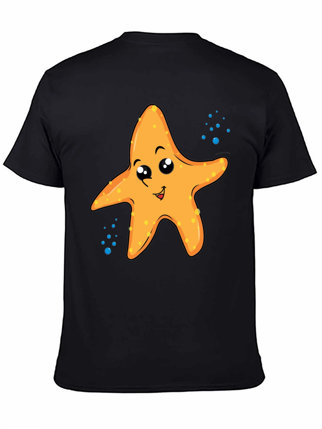 Cute Starfish Graphic Tee - Black