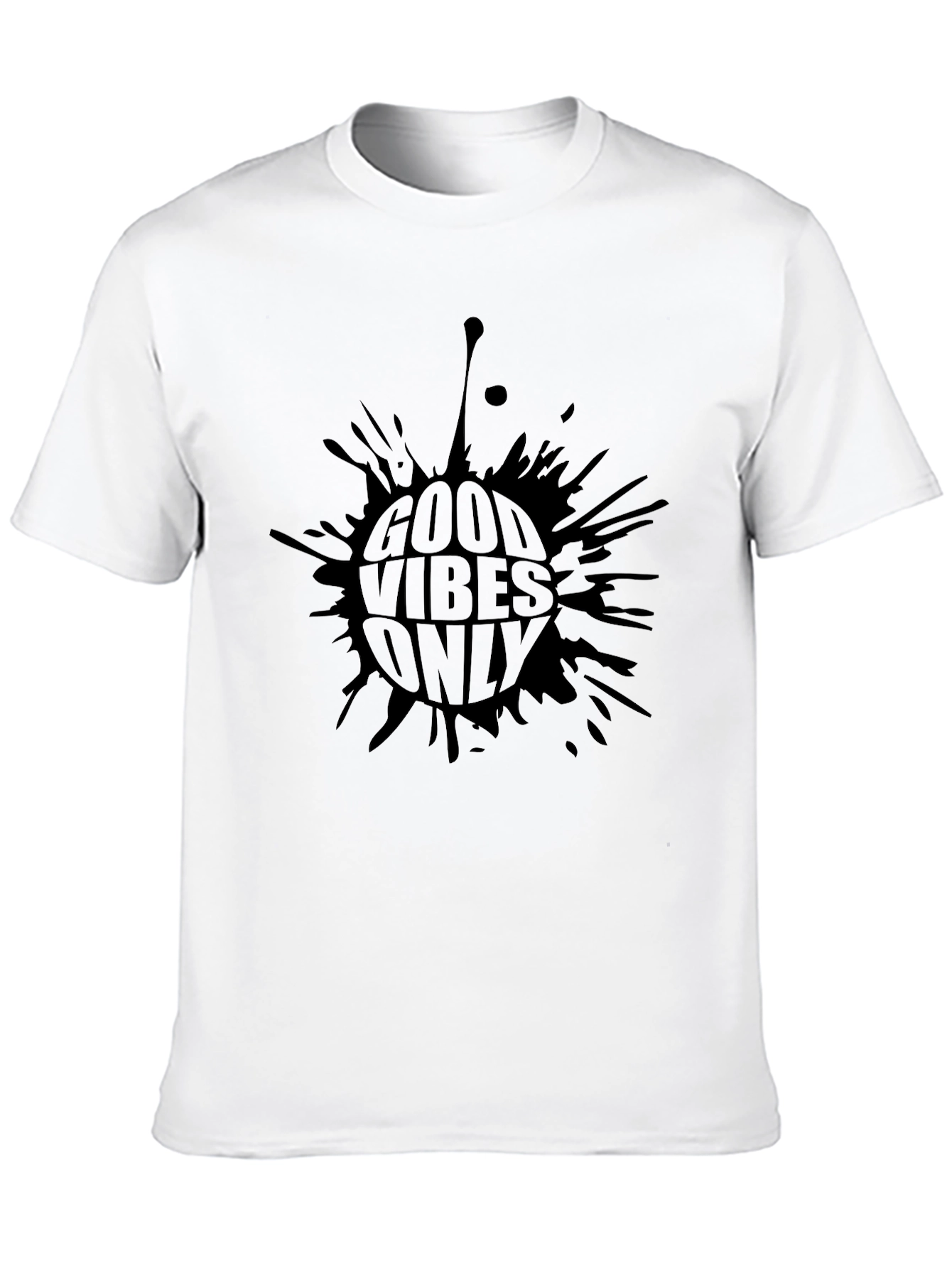 Good Vibes Only Black Graphic T-Shirt