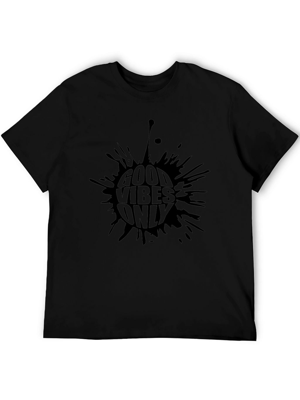 Good Vibes Only Black Graphic T-Shirt