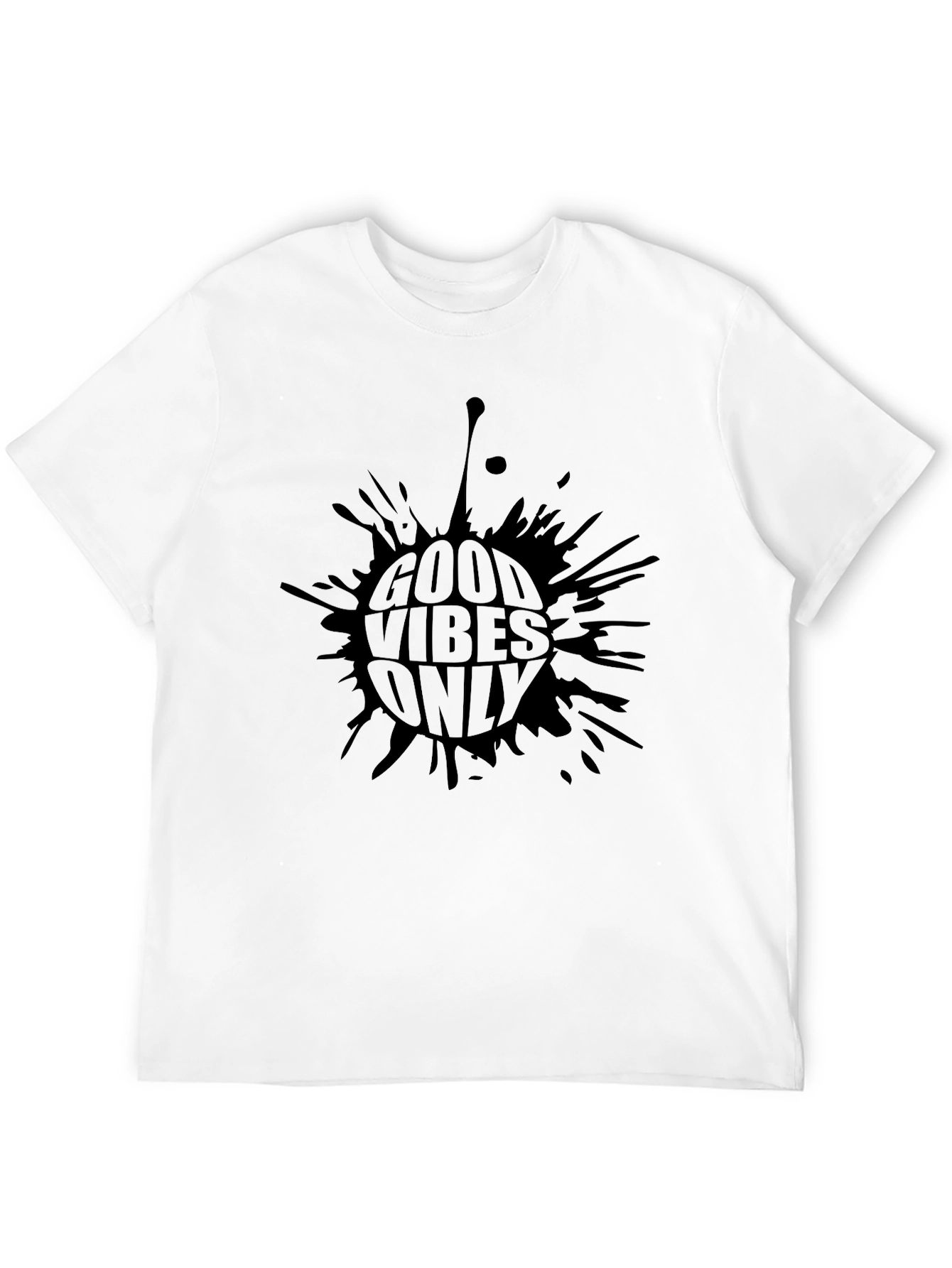 Good Vibes Only Black Graphic T-Shirt