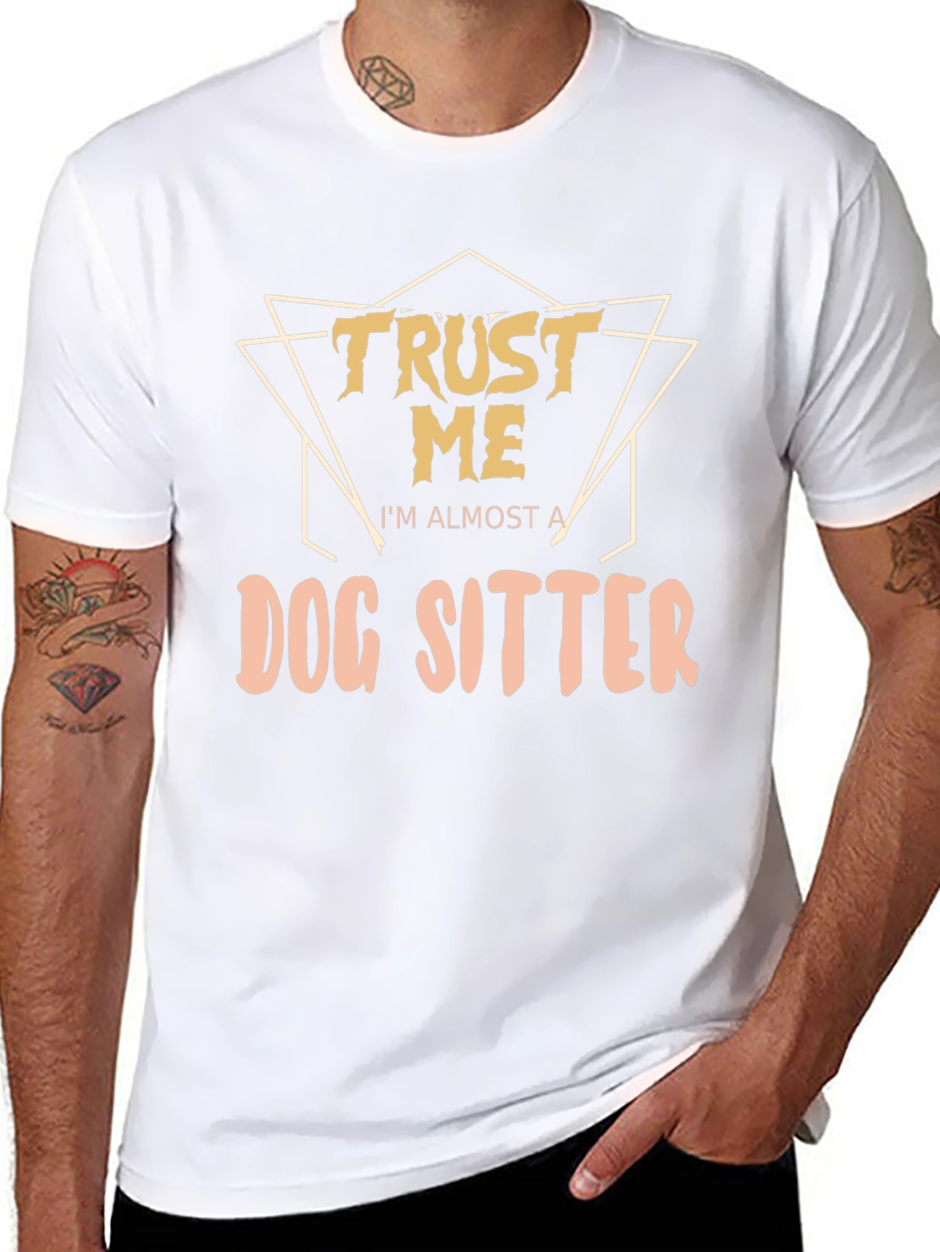 Trust Me Dog Sitter Black Graphic Tee