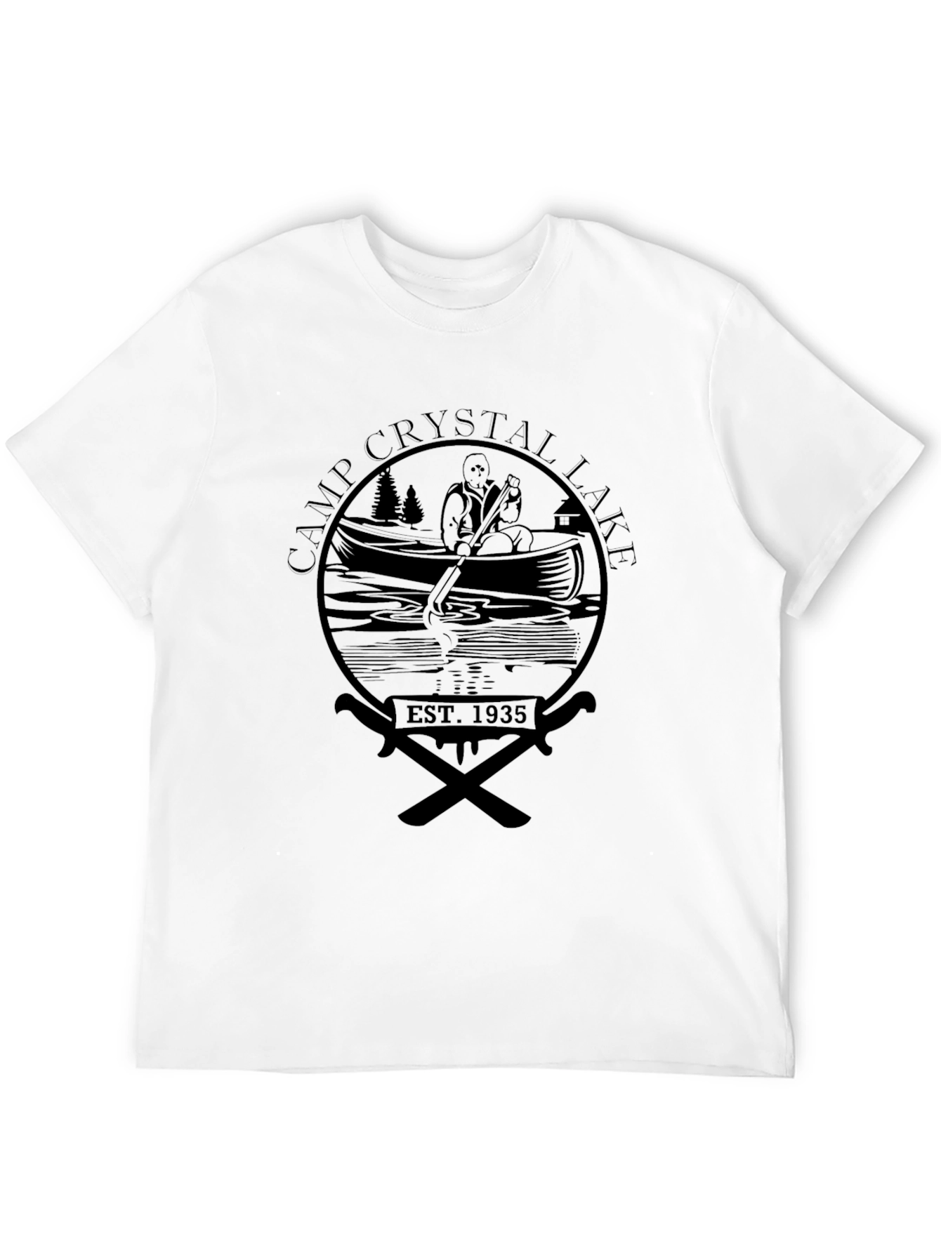 Camp Crystal Lake T-Shirt - Est. 1935 Black Tee