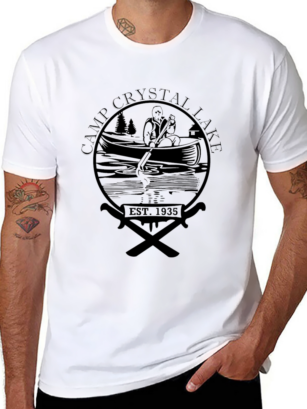 Camp Crystal Lake T-Shirt - Est. 1935 Black Tee