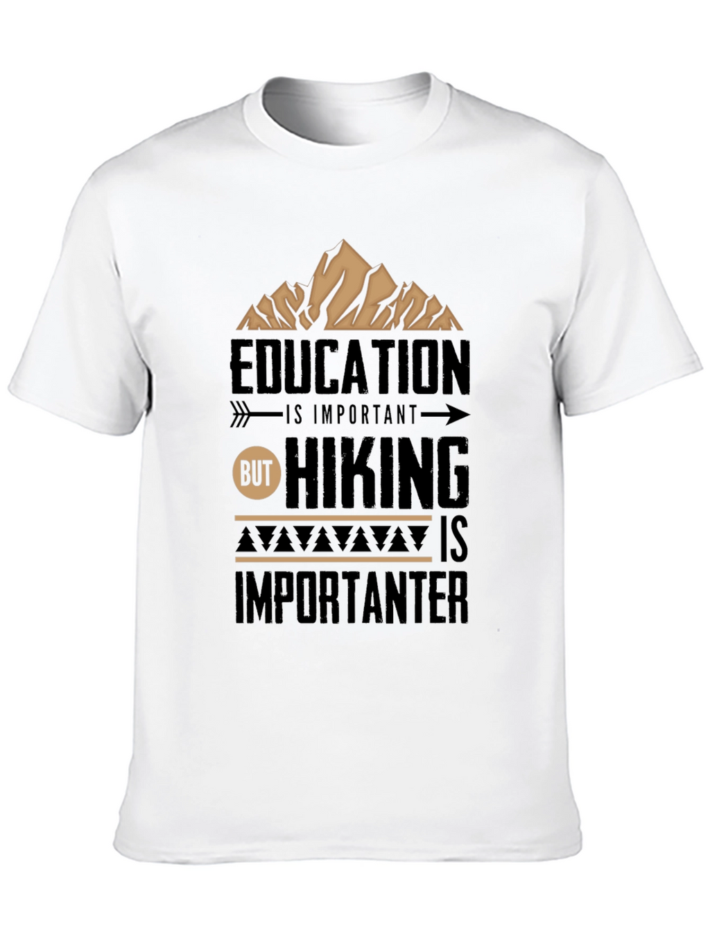 Hiking is Importanter Black T-Shirt