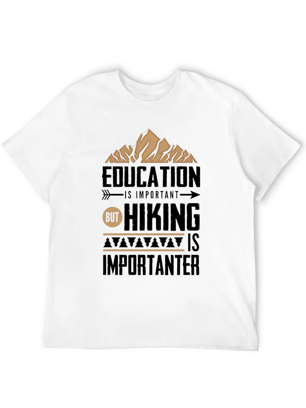 Hiking is Importanter Black T-Shirt