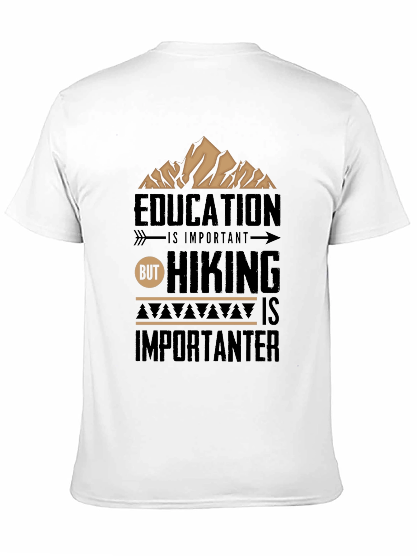 Hiking is Importanter Black T-Shirt