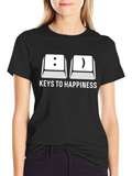 Keys to Happiness T-Shirt - Programmer Humor