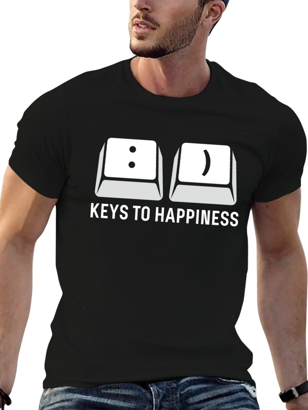 Keys to Happiness T-Shirt - Programmer Humor