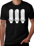 Cactus Trio Graphic Tee - Black Cotton T-Shirt