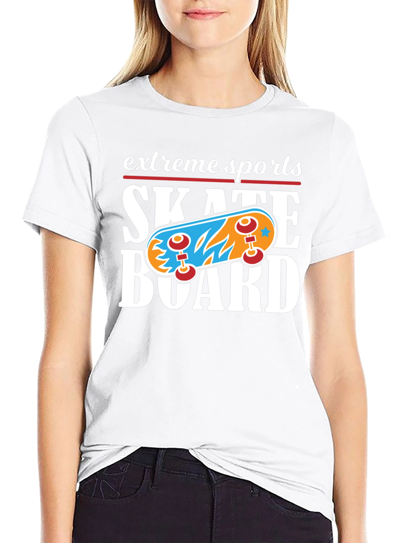 Extreme Sports Skateboard Graphic T-Shirt