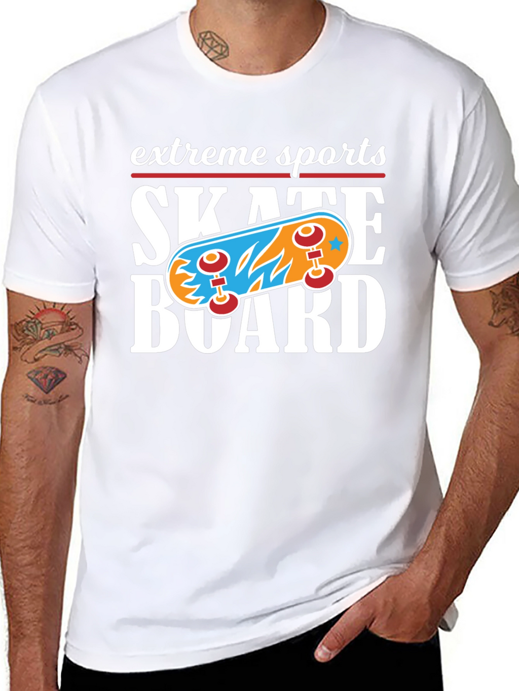 Extreme Sports Skateboard Graphic T-Shirt