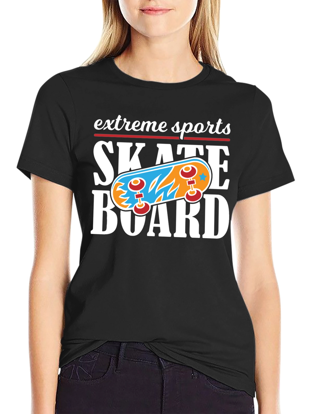 Extreme Sports Skateboard Graphic T-Shirt