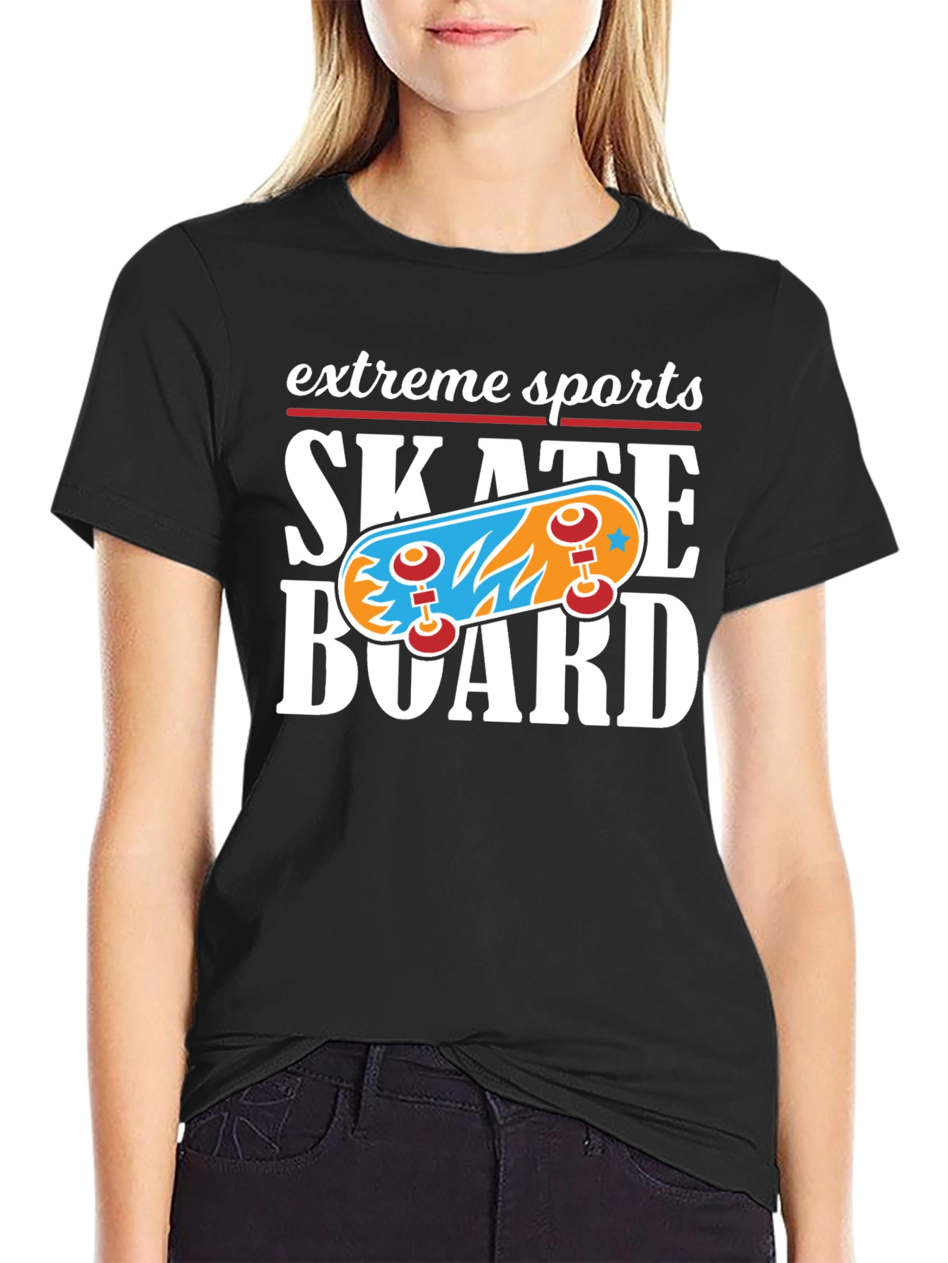 Extreme Sports Skateboard Graphic T-Shirt
