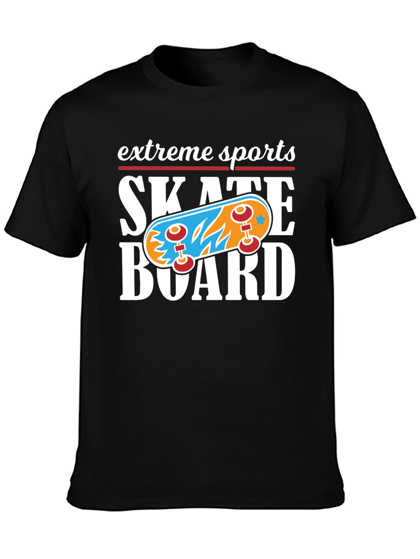 Extreme Sports Skateboard Graphic T-Shirt