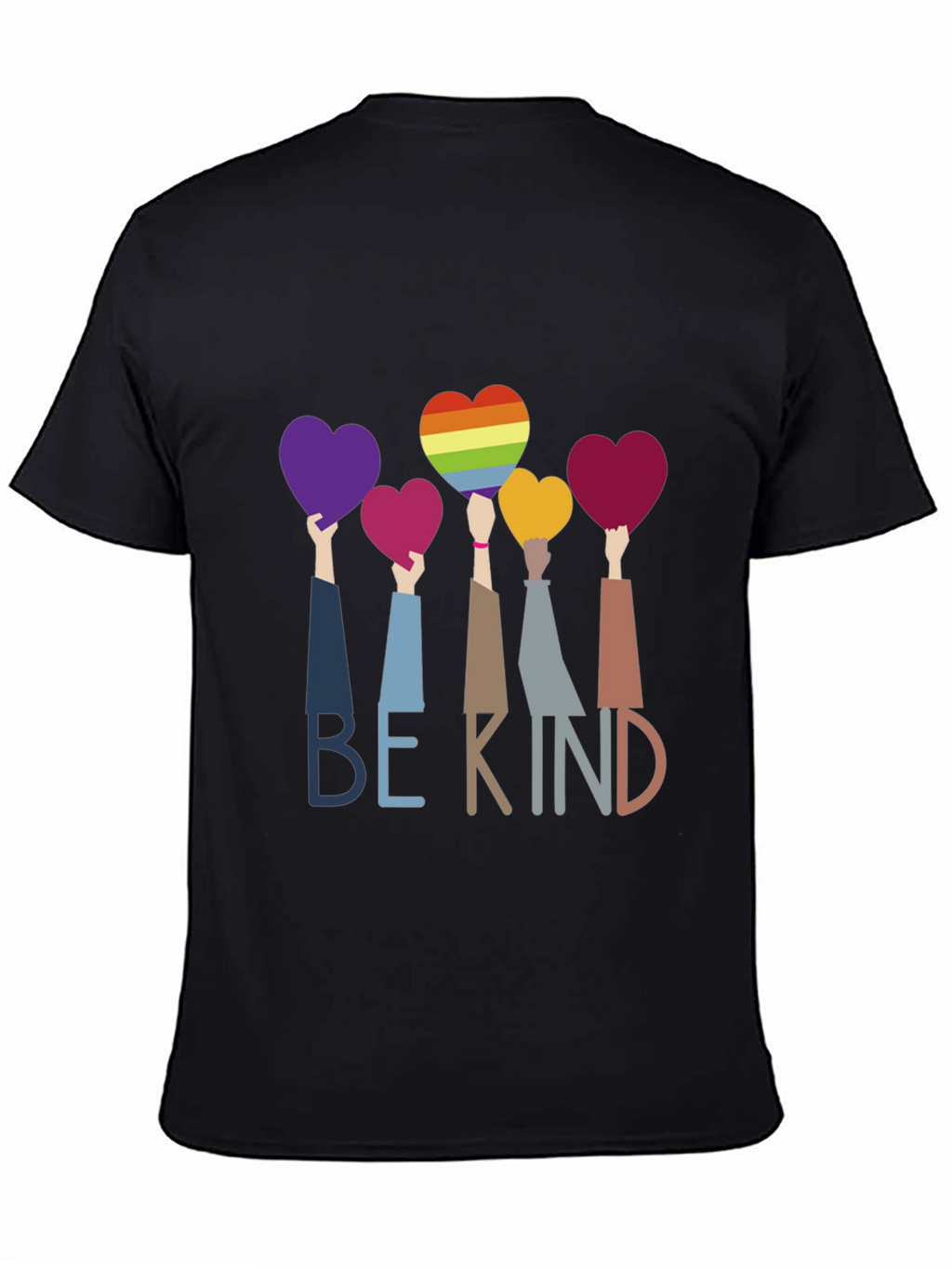 Be Kind T-Shirt - LGBTQ+ Pride Heart Design