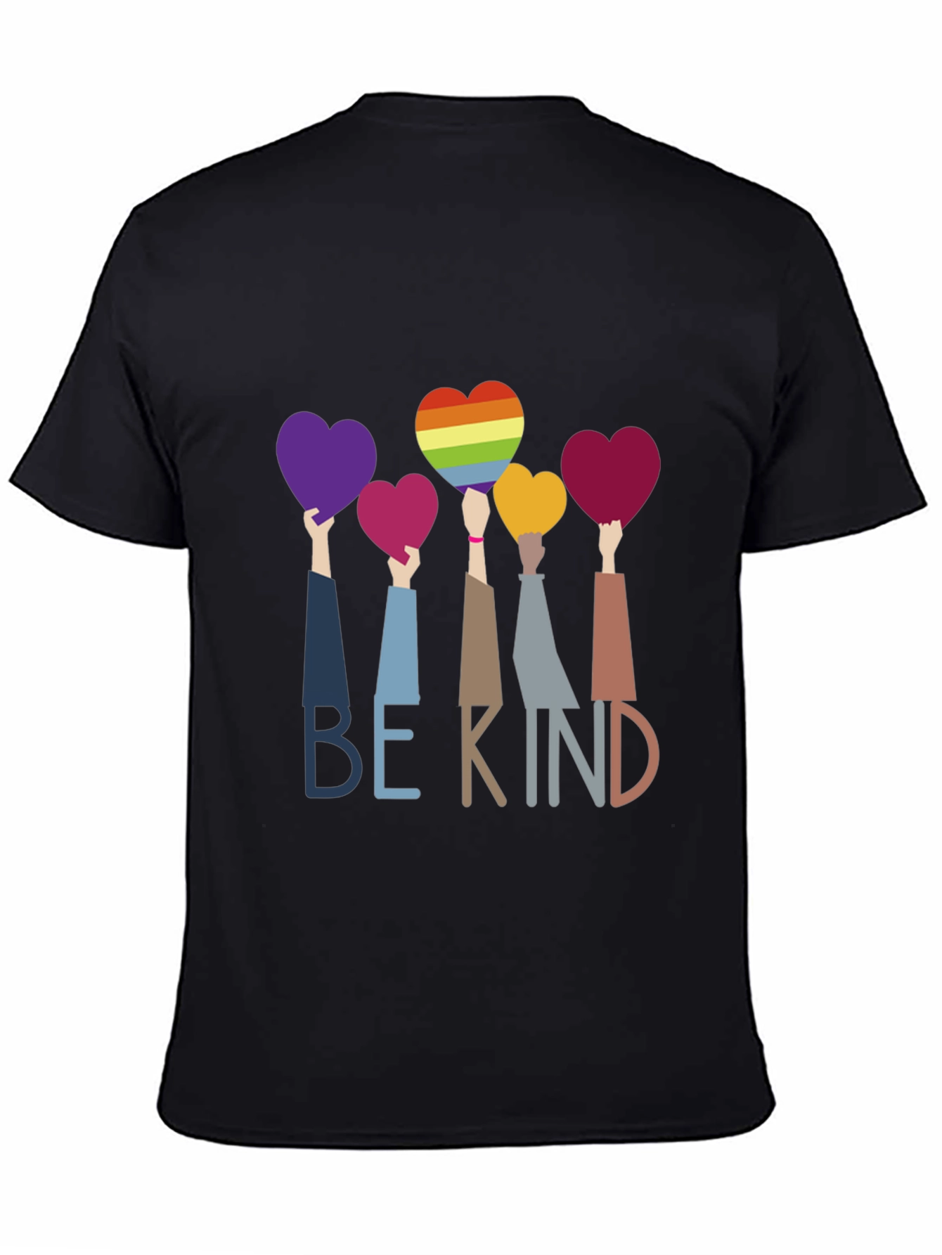 Be Kind T-Shirt - LGBTQ+ Pride Heart Design