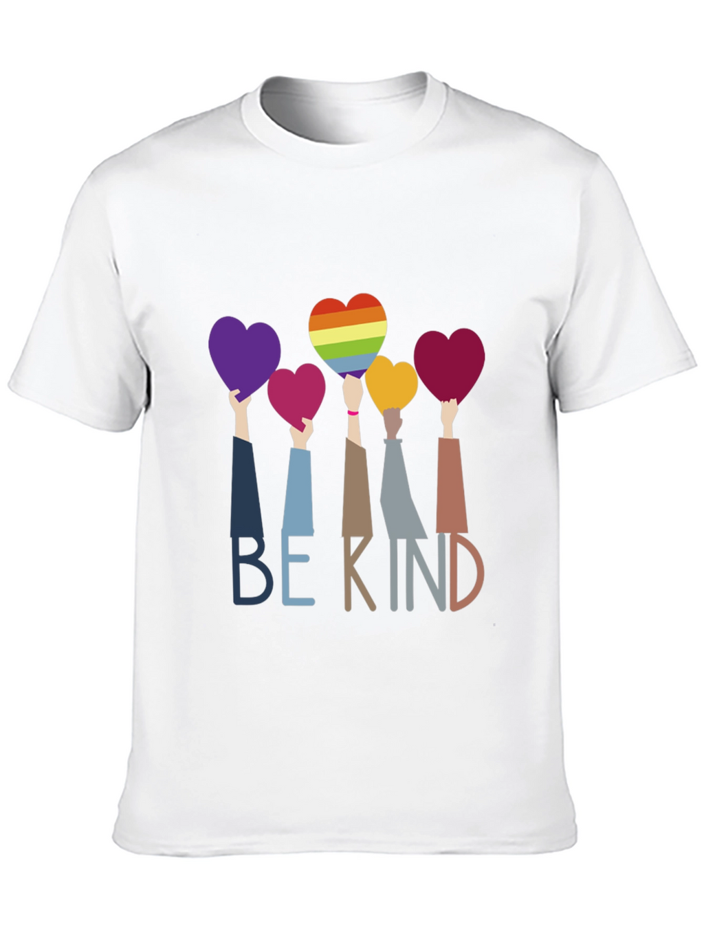 Be Kind T-Shirt - LGBTQ+ Pride Heart Design