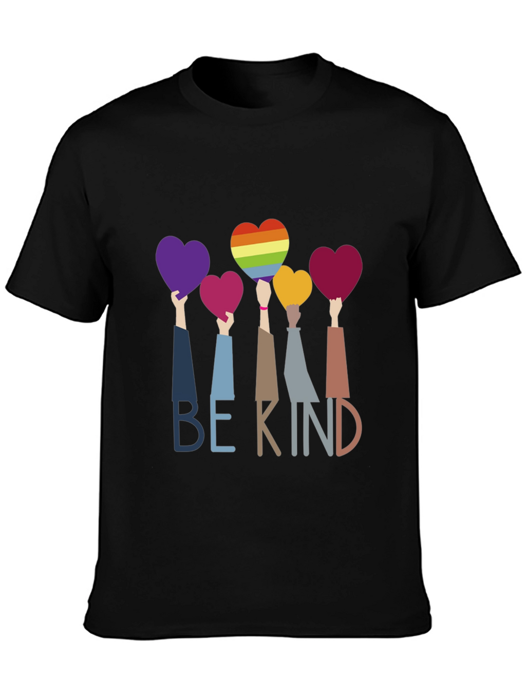 Be Kind T-Shirt - LGBTQ+ Pride Heart Design