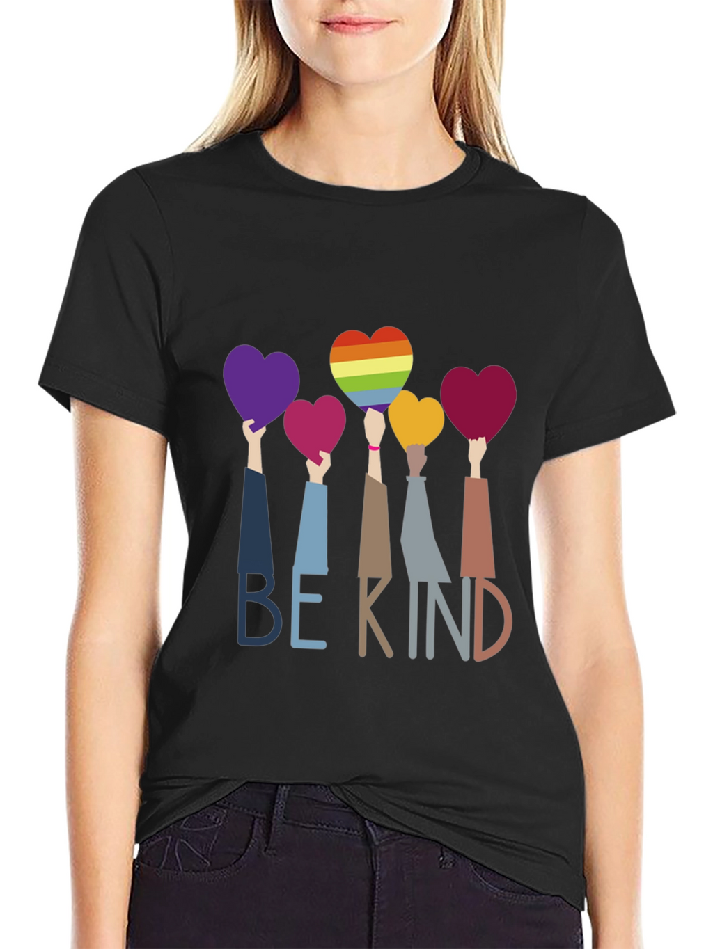 Be Kind T-Shirt - LGBTQ+ Pride Heart Design