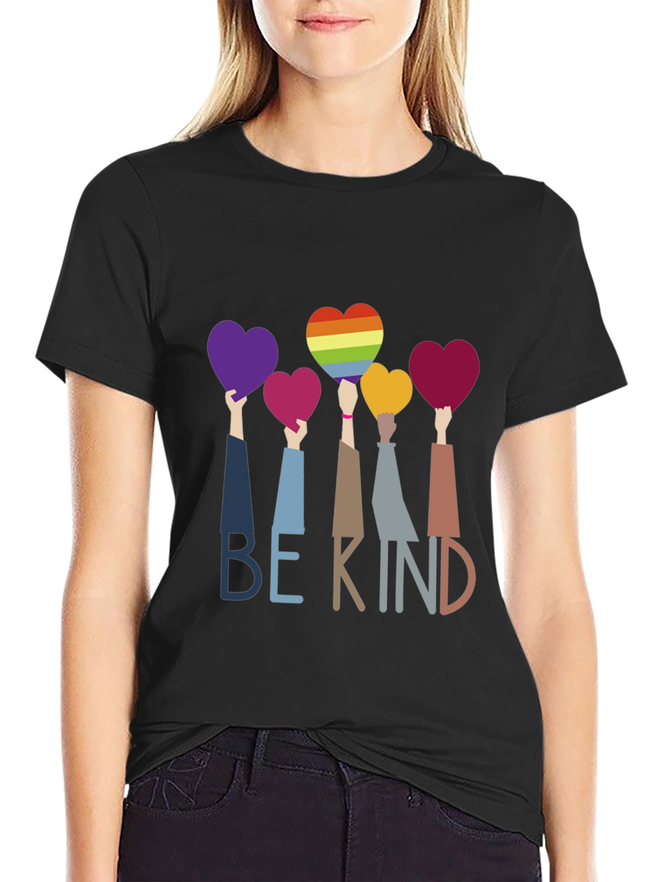 Be Kind T-Shirt - LGBTQ+ Pride Heart Design