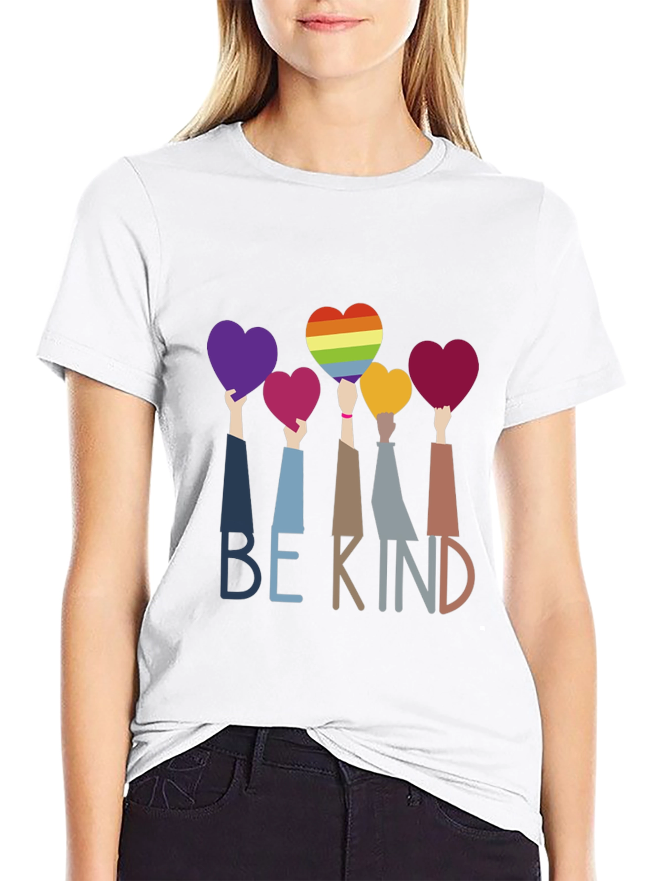 Be Kind T-Shirt - LGBTQ+ Pride Heart Design